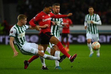 LEVERKUSEN, ALMANY - 09.03.23: Maç UEFA Avrupa Ligi Bayer 04 Leverkusen ile Ferencvaros Budapeşte arasında oynanacak.