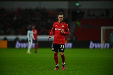 LEVERKUSEN, ALMANY - 09.03.23 Florian Wirtz. Maç UEFA Avrupa Ligi Bayer 04 Leverkusen ile Ferencvaros Budapeşte arasında oynanacak.