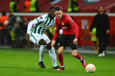 LEVERKUSEN, ALMANY - 09.03.23 Florian Wirtz. Maç UEFA Avrupa Ligi Bayer 04 Leverkusen ile Ferencvaros Budapeşte arasında oynanacak.