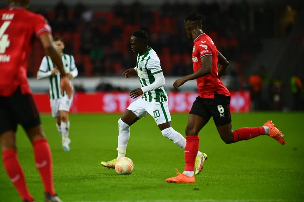 Stock image LEVERKUSEN, GERMANY - 09.03.23: Adama Traore. The match of match UEFA Europa League Bayer 04 Leverkusen vs Ferencvaros Budapest at Bayarena