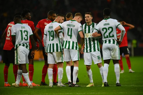 Leverkusen Alemanha Partida Partida Uefa Europa League Bayer Leverkusen Ferencvaros — Fotografia de Stock