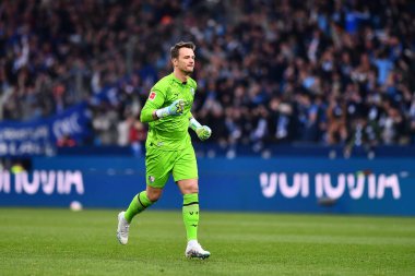 BOCHUM, ALMANY - 18 Mart 2023 Manuel Riemann. Bundesliga VfL Bochum 1848-RB Leipzig maçı Vonovia Ruhr Stadyumu 'nda oynanmıştır.