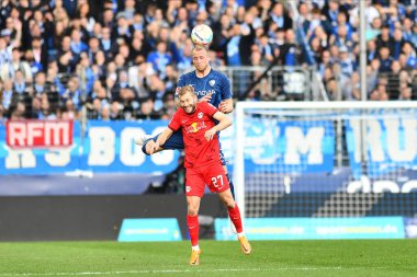 BOCHUM, GERMANY - 18 Mart 2023: VfL Bochum 1848 Vonovia Ruhr Stadyumu 'nda RB Leipzig' e karşı oynanan futbol maçı