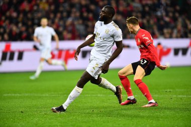 LEVERKUSEN, GERMANY - 19.03.23: Dayot Upamecano, The Bundesliga maçı Bayer 04 Leverkusen FC Bayern Muenchen at Bayena