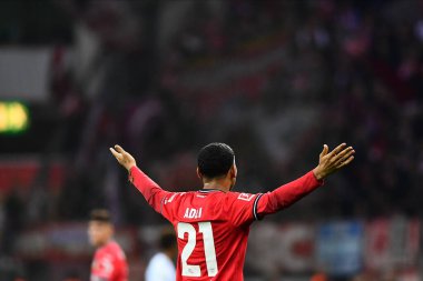 LEVERKUSEN, ALMANY - 19.03.23: Bundesliga maçı Bayer 04 Leverkusen, Bayarena 'da Bayern Muenchen' e karşı.