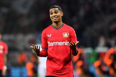 LEVERKUSEN, ALMANY - 19.03.23: Bundesliga maçı Bayer 04 Leverkusen, Bayarena 'da Bayern Muenchen' e karşı.