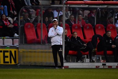 Kolej, Almanya - 23.03.23: 1 numaralı futbol maçı. FC Koeln, Franz Kremer Stadyumu 'nda St. Truiden' a karşı.