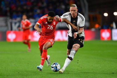 MAINZ, GERMANY - 25.03.23: MeWA Arena 'da Almanya ile Peru arasındaki futbol maçı