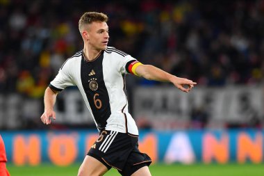 Mainz, Almanya - 25.03.23 Joshua Kimmich. MEWA Arena 'da Almanya ile Peru arasındaki futbol maçı