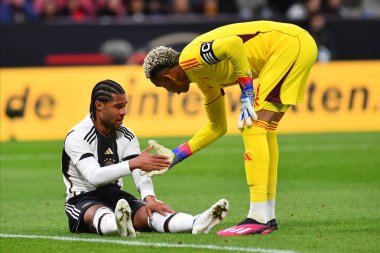 Mainz, Almanya - 25.03.23 Serge Gnabry. MEWA Arena 'da Almanya ile Peru arasındaki futbol maçı