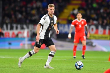 Mainz, Almanya - 25.03.23 Joshua Kimmich. MEWA Arena 'da Almanya ile Peru arasındaki futbol maçı
