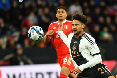 MAINZ, ALMANY - 25.03.23: MEWA Arena 'da Almanya ile Peru arasındaki futbol maçı