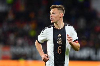 Mainz, Almanya - 25.03.23 Joshua Kimmich. MEWA Arena 'da Almanya ile Peru arasındaki futbol maçı