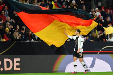 Mainz, Almanya - 25.03.23 Leon Goretzka. MEWA Arena 'da Almanya ile Peru arasındaki futbol maçı