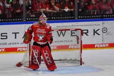 COLOGNE, Almanya - 26.03.23: Hokey maçı DEL KOELNER HAIE - Lanxess Arena 'da Adler MANNHEIM