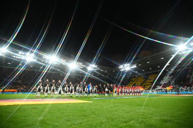 MAINZ, GERMANY - 25.03.23: MeWA Arena 'da Almanya ile Peru arasındaki futbol maçı