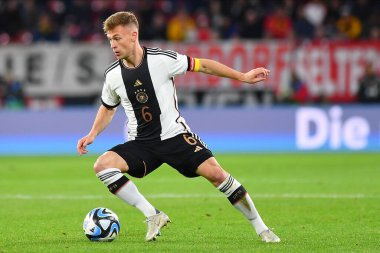 Mainz, Almanya - 25.03.23 Joshua Kimmich. MEWA Arena 'da Almanya ile Peru arasındaki futbol maçı