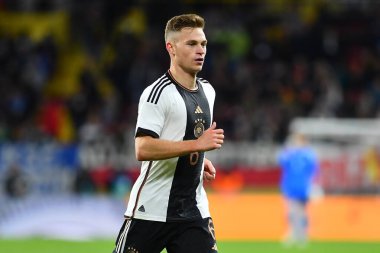 Mainz, Almanya - 25.03.23 Joshua Kimmich. MEWA Arena 'da Almanya ile Peru arasındaki futbol maçı
