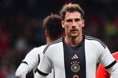 Mainz, Almanya - 25.03.23 Leon Goretzka. MEWA Arena 'da Almanya ile Peru arasındaki futbol maçı