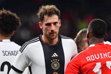 Mainz, Almanya - 25.03.23 Leon Goretzka. MEWA Arena 'da Almanya ile Peru arasındaki futbol maçı