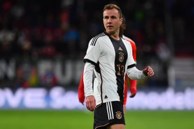 Mainz, Almanya - 25.03.23 Mario Gotze. MEWA Arena 'da Almanya ile Peru arasındaki futbol maçı