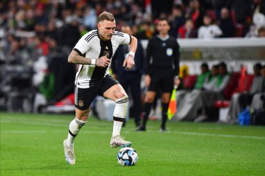 MAINZ, ALMANY - 25.03.23 David Raum. MEWA Arena 'da Almanya ile Peru arasındaki futbol maçı