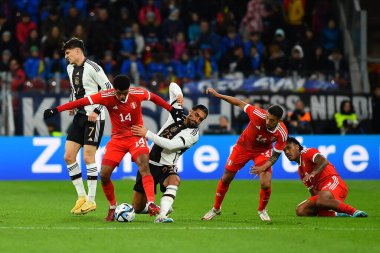 MAINZ, GERMANY - 25.03.23: MeWA Arena 'da Almanya ile Peru arasındaki futbol maçı