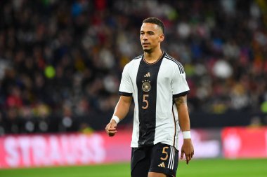 Mainz, Almanya - 25.03.23 Thilo Kehrer. MEWA Arena 'da Almanya ile Peru arasındaki futbol maçı