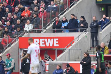 COLOGNE, ALMANY - 02.04.23: Bundesliga 1 'in futbol maçı. FC Koeln, Borussia Moenchengladbach 'a karşı. Rhein Enerji Stadyumunda