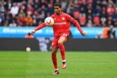 LEVERKUSEN, ALMANY - 08.04.23: Bundesliga maçında Bayer 04 Leverkusen, Eintracht Frankfurt 'a karşı Bayarena' da