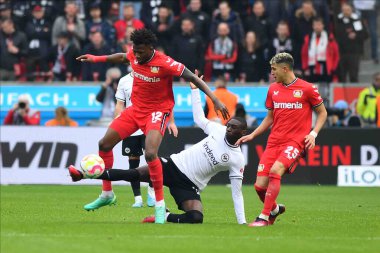 LEVERKUSEN, GERMANY - 08.04.23: Bundesliga maçı Bayer 04 Leverkusen ile Eintracht Frankfurt Bayarena 'da
