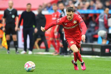 LEVERKUSEN, ALMANY - 08.04.23 Florian Wirtz. Bundesliga maçında Bayer 04 Leverkusen, Eintracht Frankfurt 'a karşı Bayarena' da