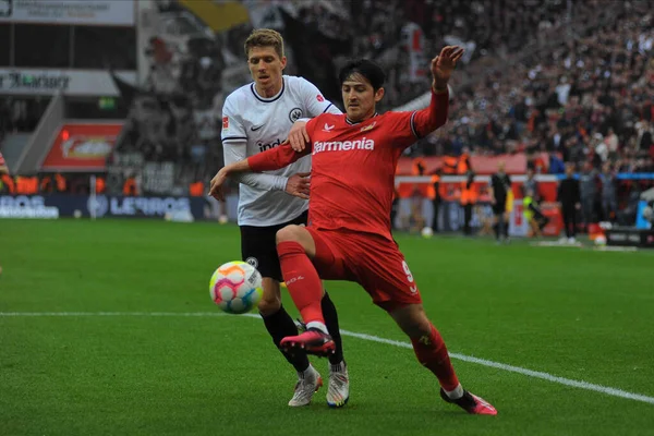 stock image LEVERKUSEN, GERMANY - 08.04.23: Sardar Azmoun. The Bundesliga match FC Bayer 04 Leverkusen vs Eintracht Frankfurt at BayArena