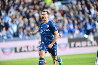 BOCHUM, Almanya - 09.04.23: Bundesliga VfL Bochum 1848 VfB Stuttgart ile Vonovia Ruhr Stadion futbol karşılaşması