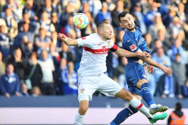 BOCHUM, Almanya - 09.04.23: Bundesliga VfL Bochum 1848 VfB Stuttgart maçı Vonovia Ruhr Stadyumu 'nda
