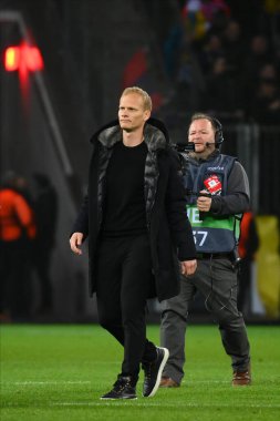 LEVERKUSEN, ALMANY - 13.04.23: Maç UEFA Avrupa Ligi Bayer 04 Leverkusen, Bayarena 'da Royale Union Saint-Gilloise' e karşı.