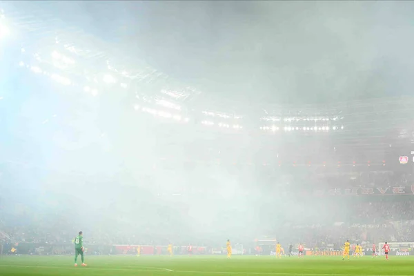 Леверкузен Германия Матч Лиги Европы Уефа Bayer Leverkusen Royale Union — стоковое фото