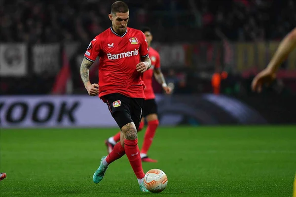 stock image LEVERKUSEN, GERMANY - 13.04.23: Robert Andrich. The match of match UEFA Europa League Bayer 04 Leverkusen vs Royale Union Saint-Gilloise at Bayarena