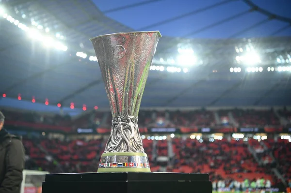 Uefa Europa League Trophy Uefa Cup Trofej Každoročně Uděluje Uefa — Stock fotografie