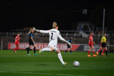 ALMANY, LEVERKUSEN - 21 Nisan 2023: Martina Tufekovic. Bayanlar Bundesliga Bayer 04 Leverkusen - TSG 1899 Hoffenheim 