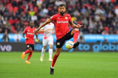 LEVERKUSEN, GERMANY - 23.04.23: Kerem Demirbay. Bundesliga maçı Bayer 04 Leverkusen, Bayarena 'da Red Bull Leipzig' e karşı.