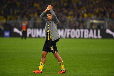 GERMANY, DORTMUND - 22 Nisan 2023 Jude Bellingham. Bundesliga Borussia Dortmund-Eintracht maçı Iduna Park Sinyali 'nde.