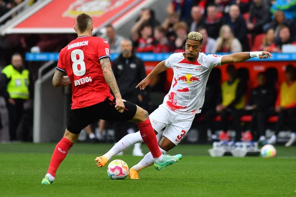 stock image LEVERKUSEN, GERMANY - 23.04.23: The Bundesliga match FC Bayer 04 Leverkusen vs Red Bull Leipzig at BayArena