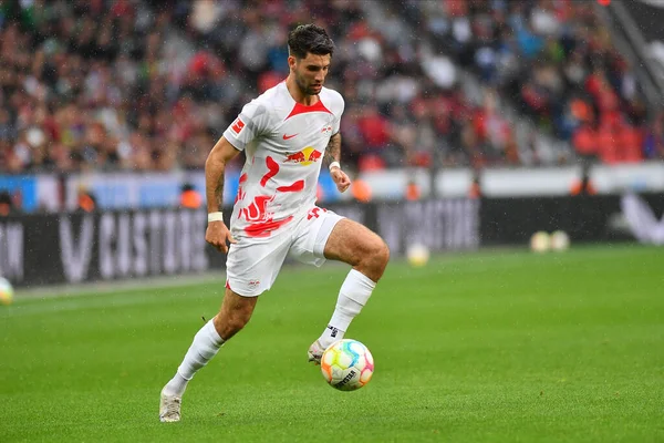 stock image LEVERKUSEN, GERMANY - 23.04.23: Dominik Szoboszlai. The Bundesliga match FC Bayer 04 Leverkusen vs Red Bull Leipzig at BayArena