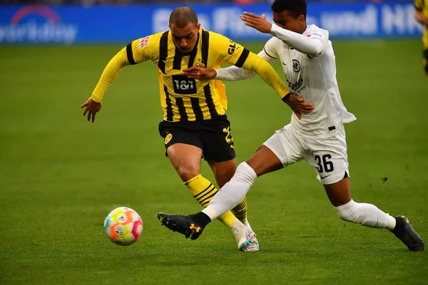 GERMANY, DORTMUND - 22 Nisan 2023: Signal Iduna Park 'taki Sinyal Iduna Parkı' nda Bundesliga Borussia Dortmund-Eintracht maçı