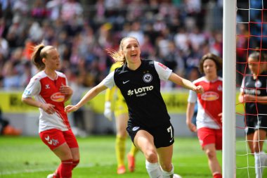 ALMANY, COLOGNE - 23 Nisan 2023 Lara Prasnikar. Kadınlar Bundesliga 1.FC Koeln Frauen-Eintracht Frauen maçı