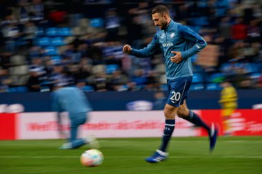 BOCHUM, GERMANY - 28 Nisan 2023: VfL Bochum 1848 Vonovia Ruhr Stadyumu 'nda Borussia Dortmund' a karşı oynanan futbol maçı