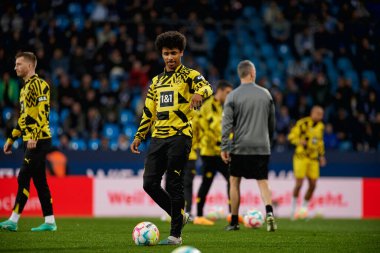 BOCHUM, ALMANY - 28 Nisan 2023: Karim Adeyemi. Bundesliga VfL Bochum 1848 'de Vonovia Ruhr Stadyumu' nda Borussia Dortmund 'a karşı oynanan futbol maçı.
