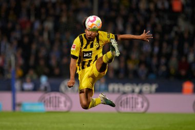 BOCHUM, ALMANY - 28 Nisan 2023: Karim Adeyemi. Bundesliga VfL Bochum 1848 'de Vonovia Ruhr Stadyumu' nda Borussia Dortmund 'a karşı oynanan futbol maçı.