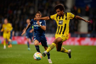 BOCHUM, ALMANY - 28 Nisan 2023: Karim Adeyemi. Bundesliga VfL Bochum 1848 'de Vonovia Ruhr Stadyumu' nda Borussia Dortmund 'a karşı oynanan futbol maçı.